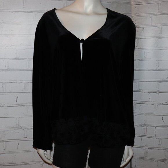 Beautiful Velour Button Sweater by Worthington Size 16 - Picture 1 of 6
